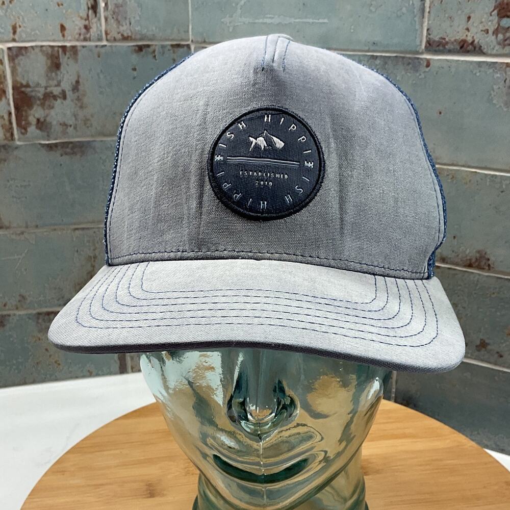 Fish Hippie Distressed Snapback Trucker Hat